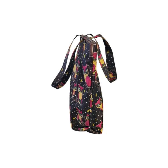 Karriage Mate Owl Tote Bag Large Attached Pouch Multicolor Zip Closure EUC - Picture 5 of 10